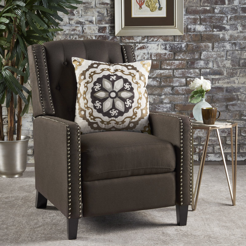 Chaise d'appoint en tissu, chaise rembourrée, Ourson gris foncé