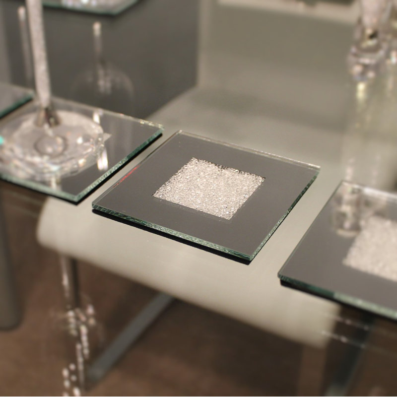 Swarovski Crystal-Filled Glass Coaster