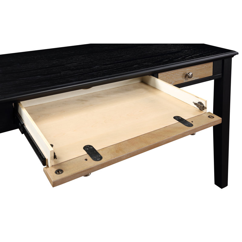 Samul Writing Desk, Aged Oak/Ebony