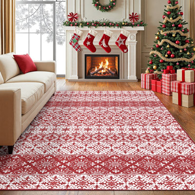 Tapis décoratif lavable avec envers antidérapant Howlond Christmas