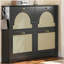 Armoire à chaussures à conception étroite avec 4 tiroirs rabattables, range-chaussures élégant pour l'entrée avec 4 portes en rotin, étagère à chaussures pour 2-769479057