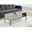 Table basse, L 42 po, rectangulaire, cocktail, plateau relevable, gris, métal noir, contemporain, moderne-354920692