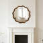 Miroir décoratif rond en bois noir noyer ondulé, pour chambre à coucher, salle de bain, salon, entrée-72892053-76357587