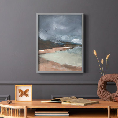 Sea Glass Storm II, reproduction encadrée - bois massif