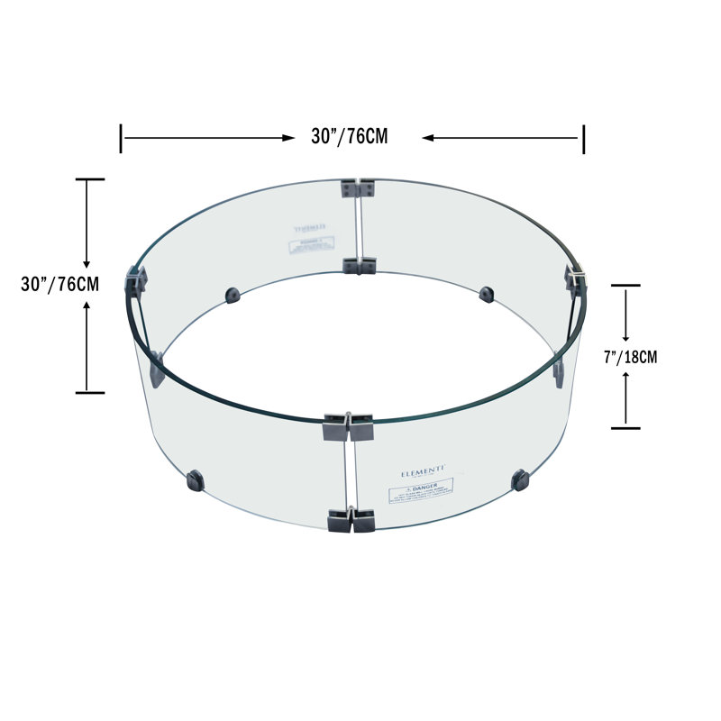 Pare-étincelles rond pour table de foyer Lunar Bowl