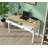 Modern Study Desk with Shelves, White & Wood Finish, 47.2 x 28.7 x 23.6 inches | 100% Melamine Coated Particle Board, 0.7 inch Thickness | MDF Legs, Metal Handles, Wall-Mountable, Stylish & Functional Design