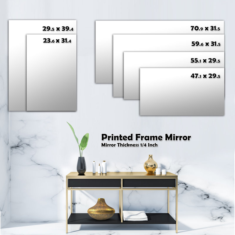 Miroir mural ondulations, H 39,4 po x l 29,5 po