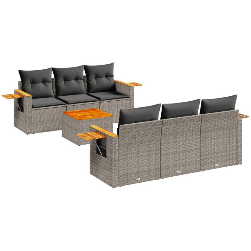 Ensemble de canapé de jardin Vidaxl PE