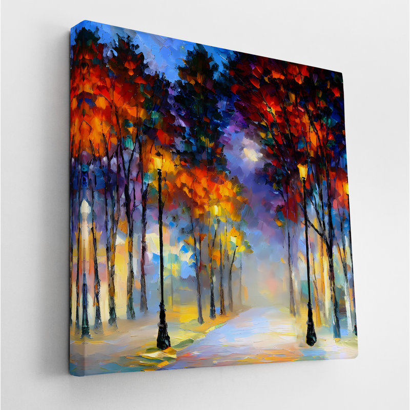 Evening Park Lights, 24" H x 24" W