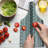 Ambesonne Grey Tempered Glass Cutting Board Nordic Snowflake Pattern Grey White Black