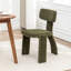 Chaises de salle à manger rembourrées en chenille vert moderne avec siège rembourré-819381082