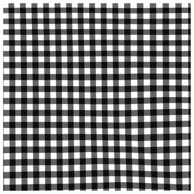 Édredon noir vichy blanc