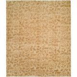 Wool Floral Area Rug in Beige