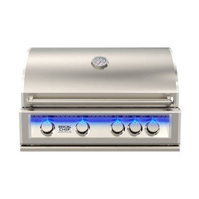  Four à gaz professionnel encastré de 32 pouces en acier inoxydable de haute qualité 302 BroilChef avec 4 brûleurs principaux BCP-500R