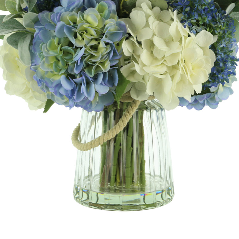 Hydrangea And Eucalyptus In Rope Pot