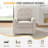 33.46’’ Nursery Rocking Chair, Upholstered Swivel Recliner-948239223