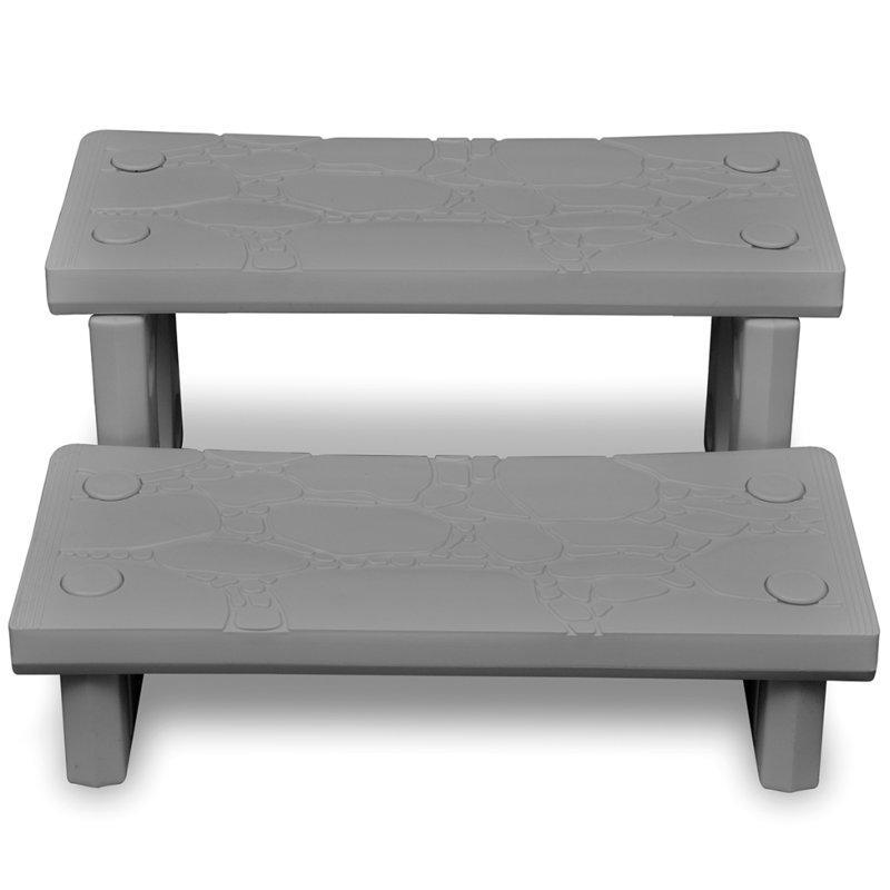 Spa Steps Outdoor Patio Multipurpose Reversible Tread Multi Colours, Grey