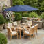 Parasol de marché double face 15 pi avec base robuste-291150059