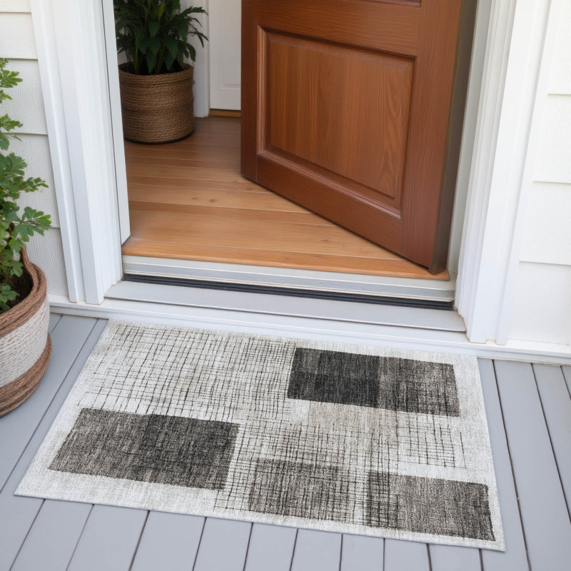 Tapis ivoire Xhevrie intérieur / extérieur lavable à la machine, Rectangle 1 pi 8 po x 2 pi 6 po