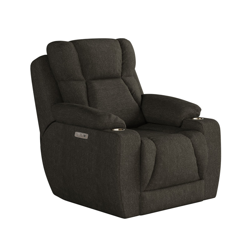 Fauteuil inclinable près du mur pour homme, Brun, Tissu