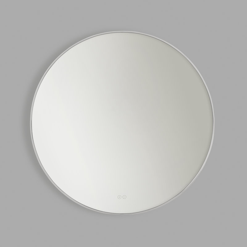 Miroir rond Cadre 36x36 de Génération Lighting , 36 po x 36 po, Chrome