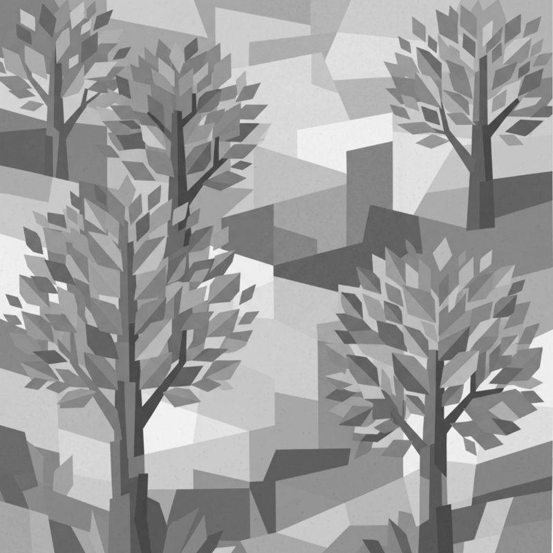 Édredon à motif géométrique, Grand lit, Medium Grey Light Grey