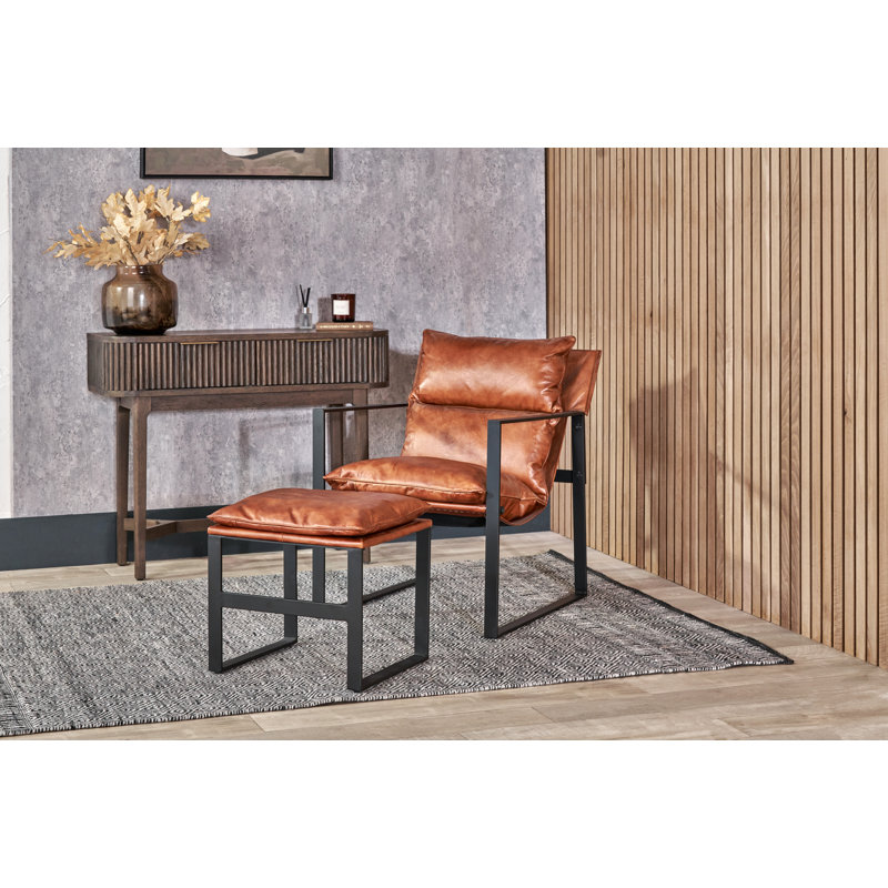 Upholstered Accent Chair, Vintage Brown