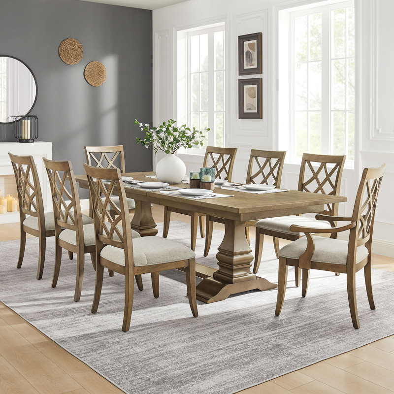 Ensemble de 2 chaises de salle à manger rembourrées avec cadre en bois