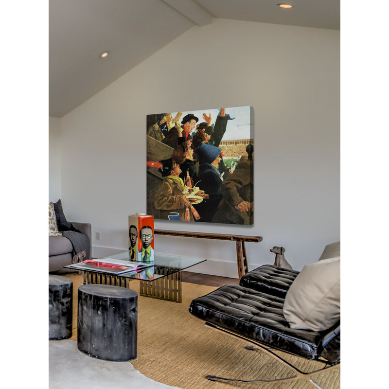 Yale Vs. Harvard by George Hughes - Wrapped Canvas Painting, 46cm H x 46cm W