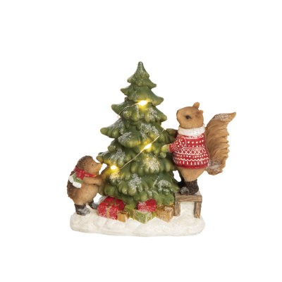 Christmas Light Up Fair Isle Critter Decor