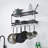 Wall Mounted Pot Rack Kitchen 30 Inch 2-Tier Wall Shelf with 12 Hooks-327262220