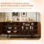 Buffet rétro en bois massif de bouleau avec sculptures géométriques 3D, armoire de rangement de luxe-521343213