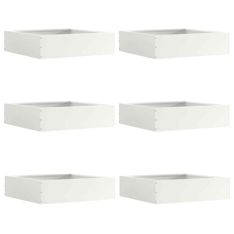 13 cm H Steel, White, 13cm H x 50cm W
