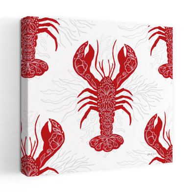 Motif côtier délicat III, art côtier de homard