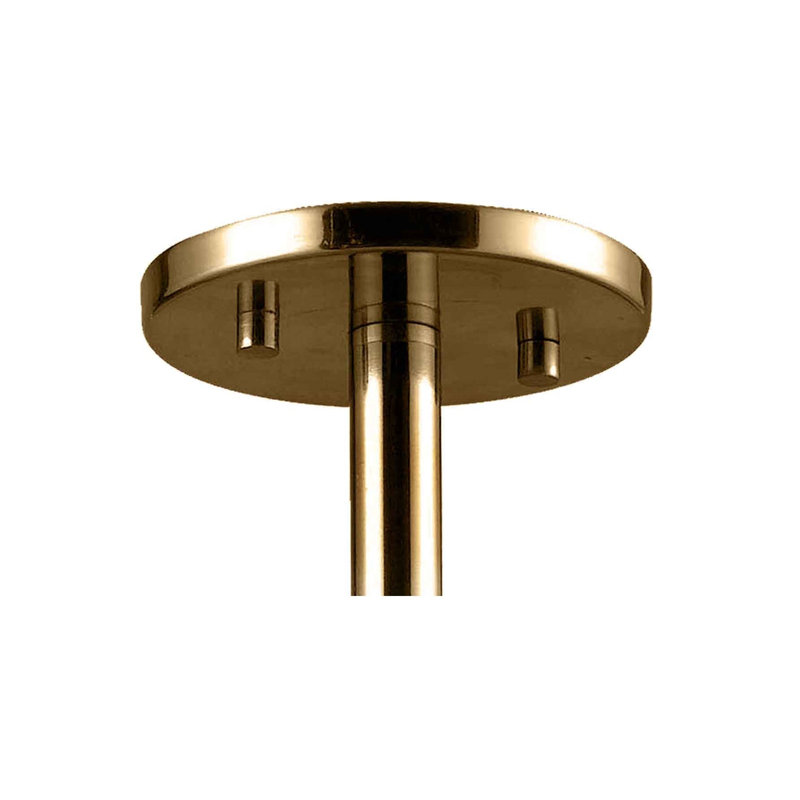 Winter LED Semi Flush Mount, Brass, Medium, 7"H x 15"W x 15"D, Gray