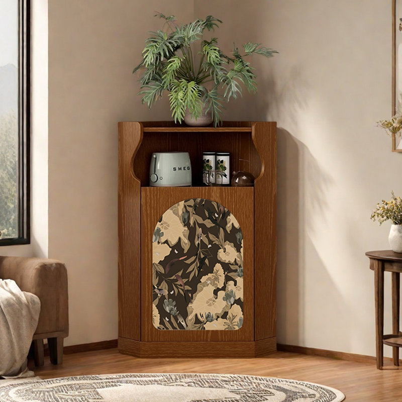 Armoire de coin moderne de style français, Brun