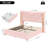 Sturminster Velvet Upholstered LED Bed with Wall Wash Light, Platform Storage Bed with 2 Drawers, RGB Lighting & Wingback Headboard, No Box Spring Needed, Modern Luxury Bed (Beige/Black/Pink)-1823214934-1877972654