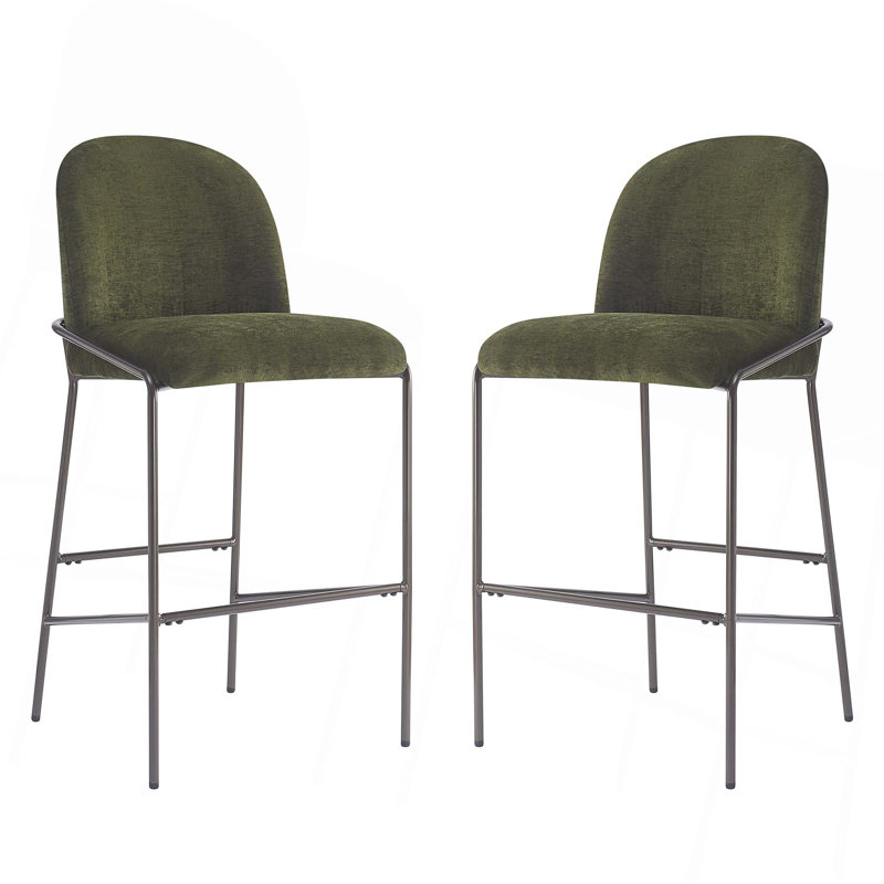 Ensemble de 2 barres d'intérieur revêtues de bronze antique avec cadre intérieur en bronze, Vert