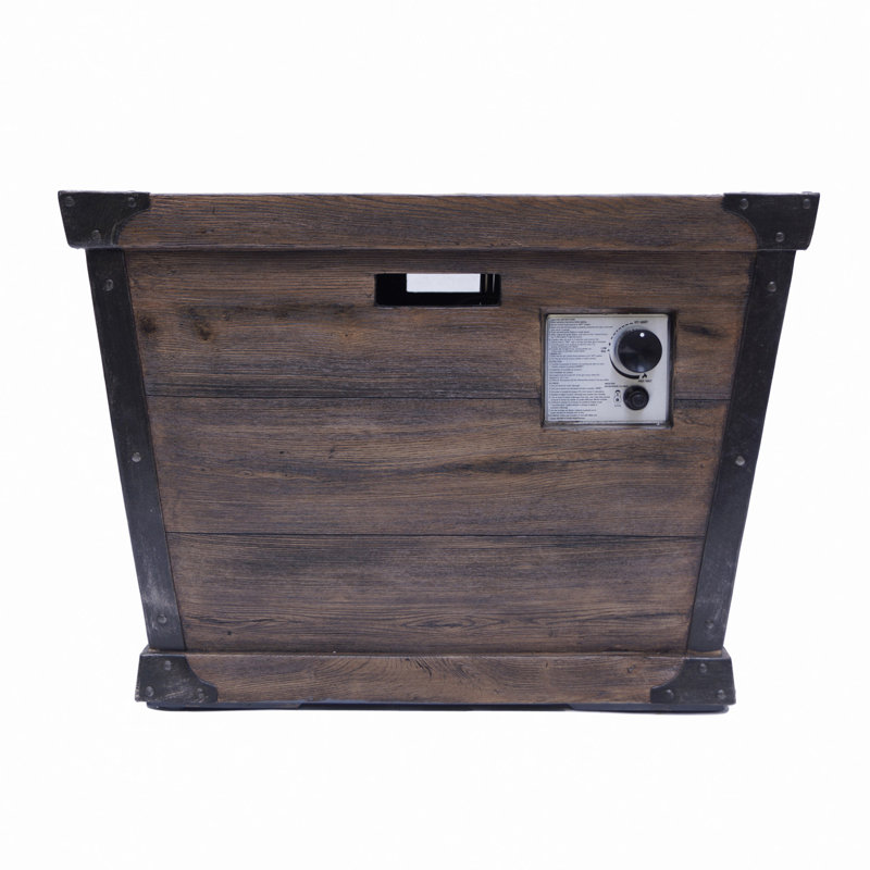 Patron extérieur en bois 24 po x l 32 po à motif de bois au foyer - brun - 40 000 BTU (réservoir à l'intérieur)