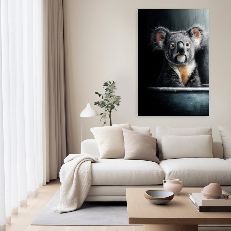 Koala In Bathtube 2 by Justyna Jaszke - Wrapped Canvas Print, 152.4 cm H x 101.6 cm W