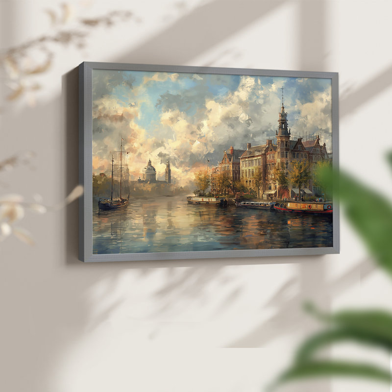 Nautical Series-CXCII - Reproduction encadrée - Restickable, H 16 po x l 20 po, Gris