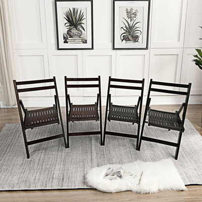 Wood Folding Chair Set Of 4