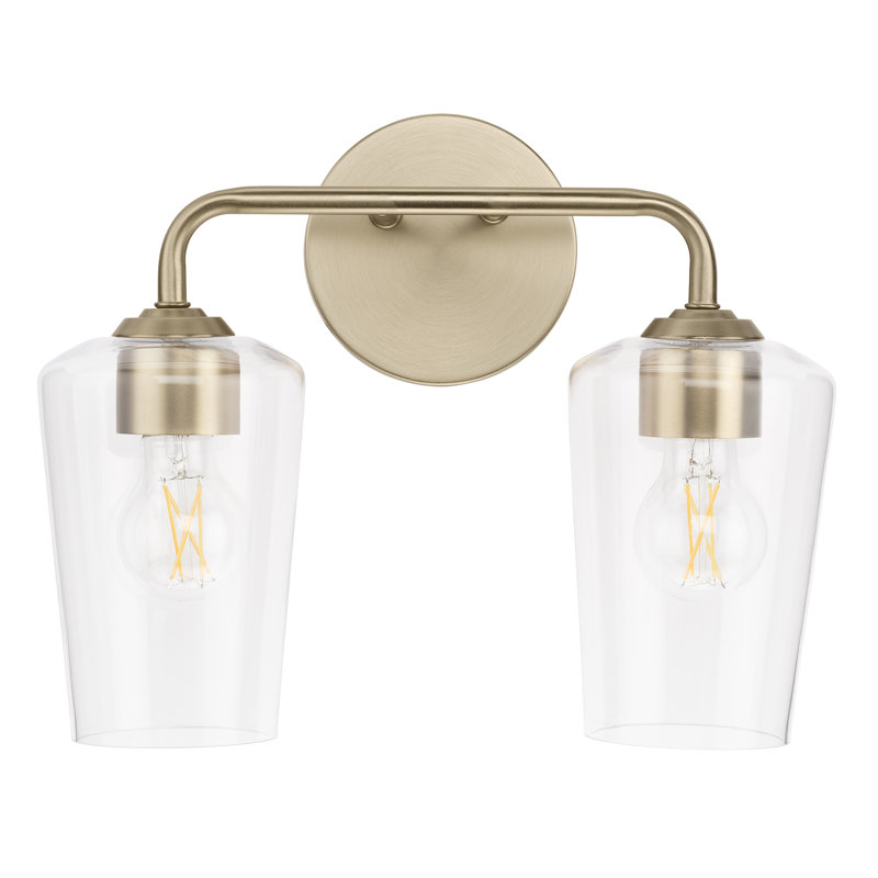 Celino Two-Light Bath & Vanity with Glass, Bronze, Clear