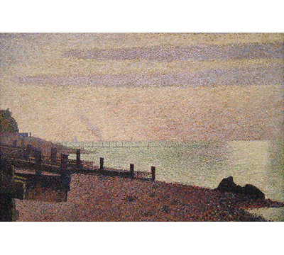 « evening honfleur » par georges seurat-impression