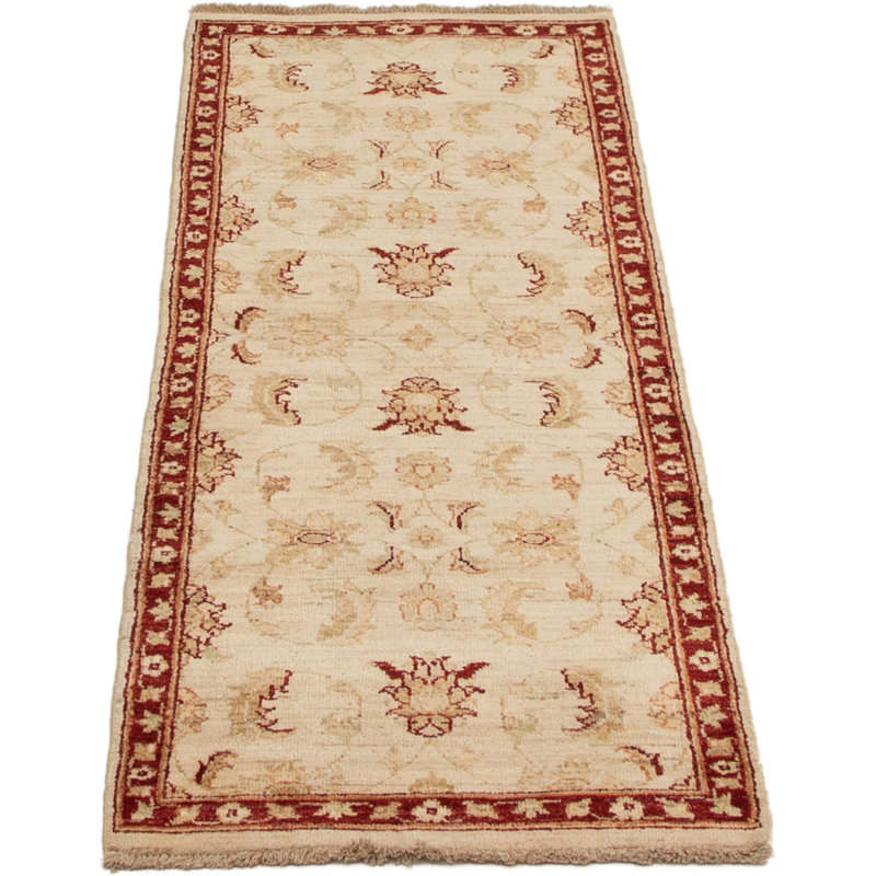 Bertan One-of-a-Kind 2'4" X 6'8" New Age Runner Wool Area Rug in Cream