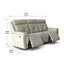 Leather Electric Recliner Sofa Set Grey and Beige-81990412-83692093