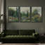 " Garden Bloom Lush Floral Landscape Vibrant Flower Illustration Modern Decor Relax Calm Chic " 3 - Pieces-98697249-98697246
