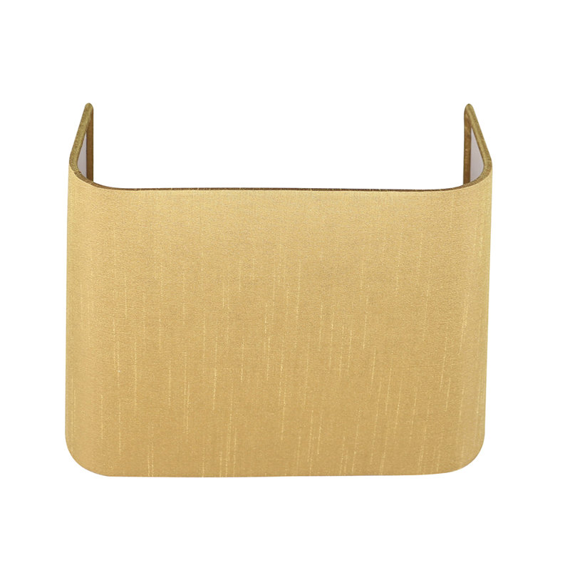 7'' H Silk Rectangle Wall Sconce Shade, Gold