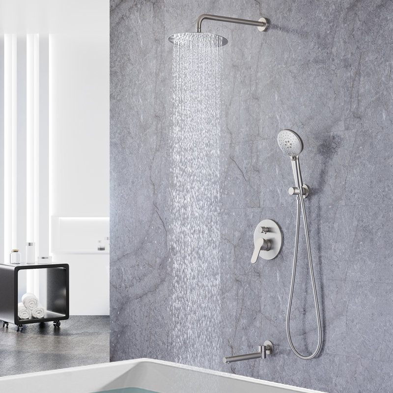 All-In-One Kit with Rough in-Valve, Brushed Nickel