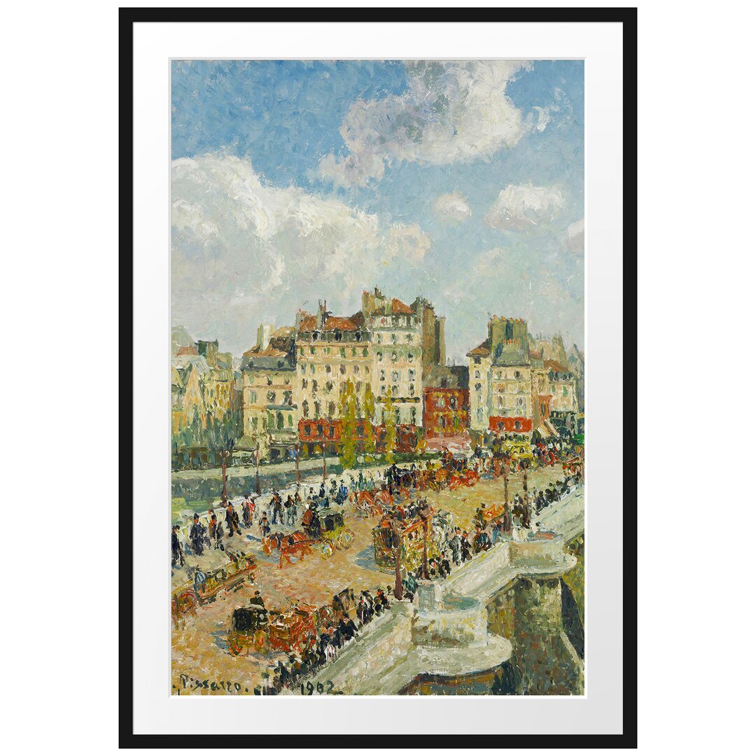 Gerahmter Kunstdruck The Pont Neuf von Camille Pissarro